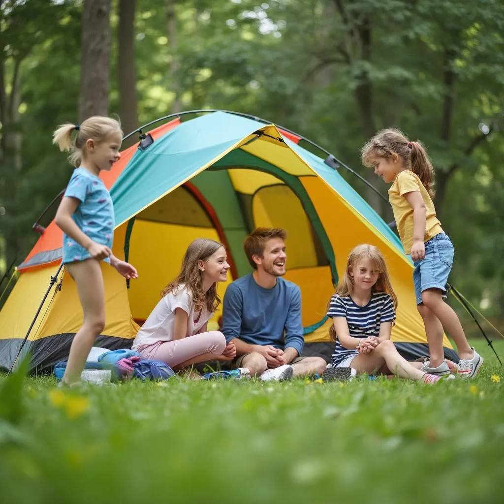 Camping con niños