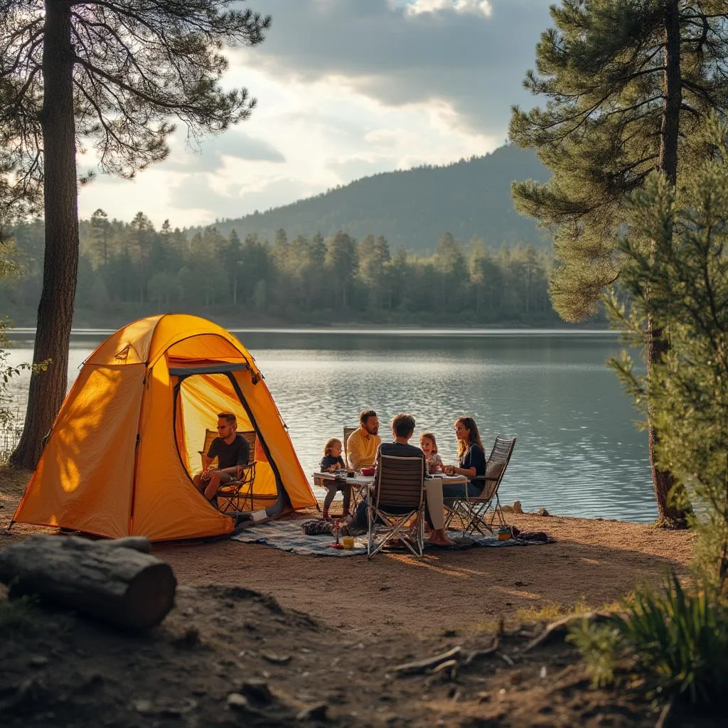 Familia en aventura outdoor